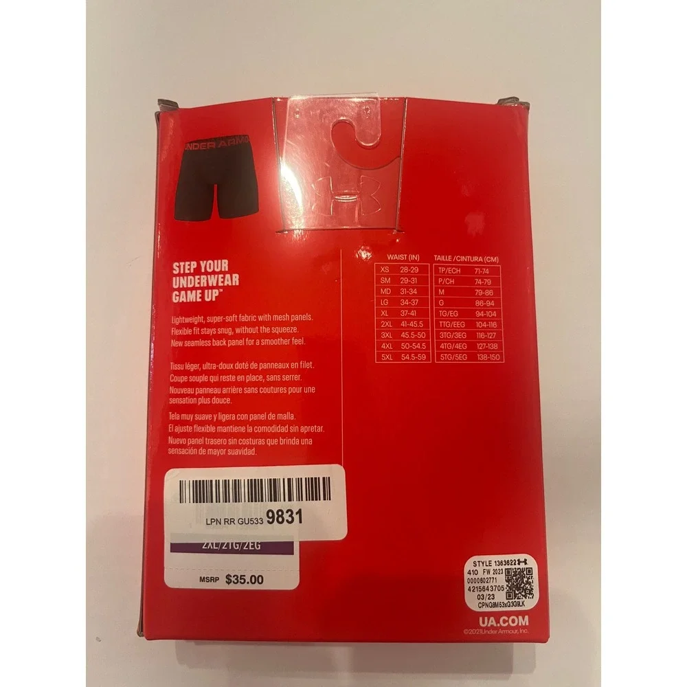 Under Armour 2 Pair Tech BoxerJock Anti-Odor Breathable‎ Mesh Fly 9
